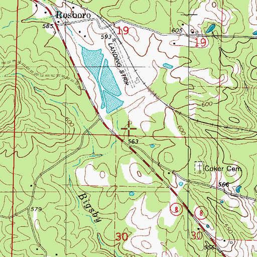 Topographic Map of Mill Pond Dam, AR
