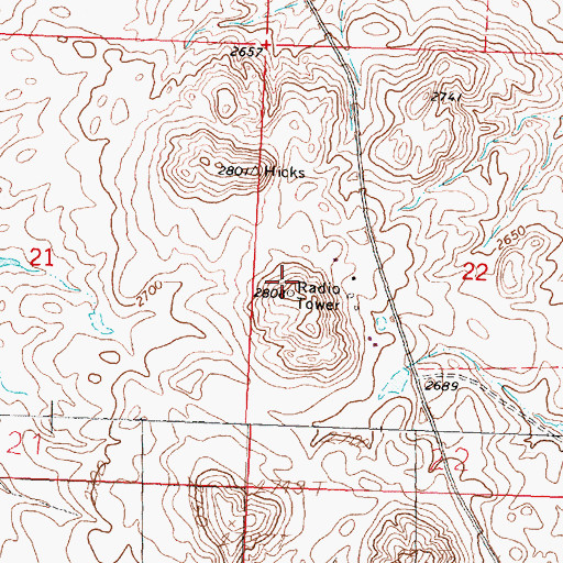Topographic Map of KMMR-FM (Malta), MT