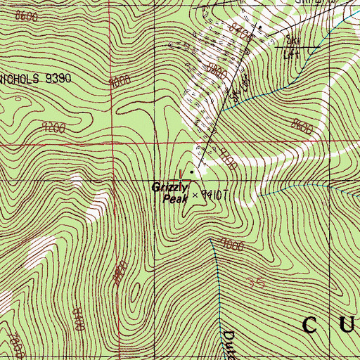 Topographic Map of KAFM-FM (Red Lodge), MT