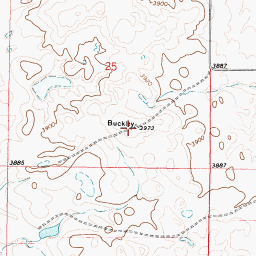 Topographic Map of KYYC-FM (Shelby), MT