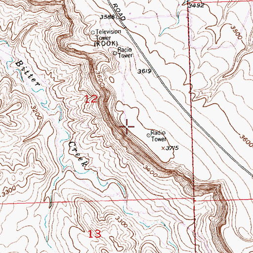 Topographic Map of KULR-TV (Billings), MT