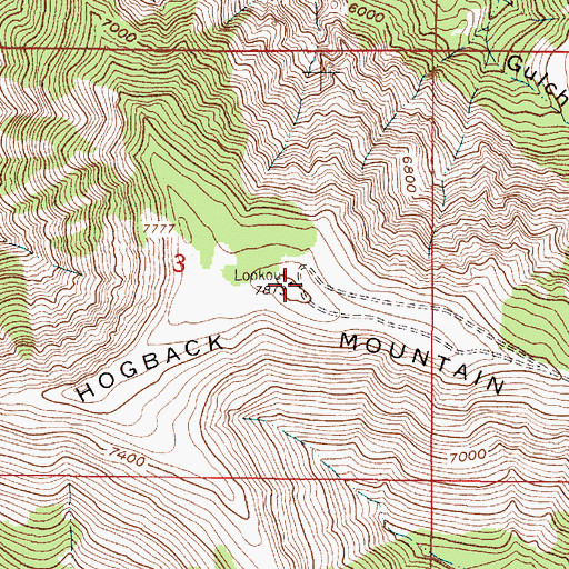 Topographic Map of KTVH-TV (Helena), MT
