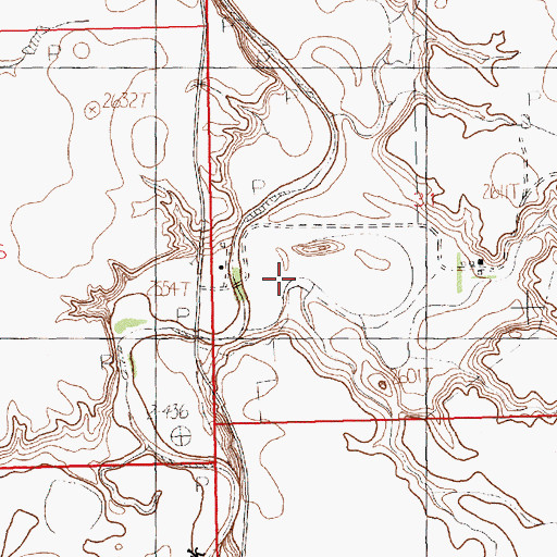 Topographic Map of Scotchmans Coulee, MT