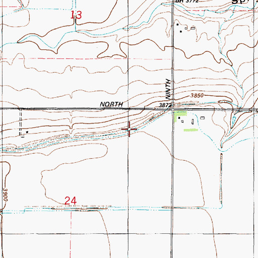 Topographic Map of Greenfields Main Canal, MT