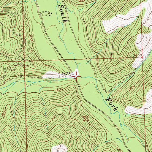 Topographic Map of Surveyors Creek, MT
