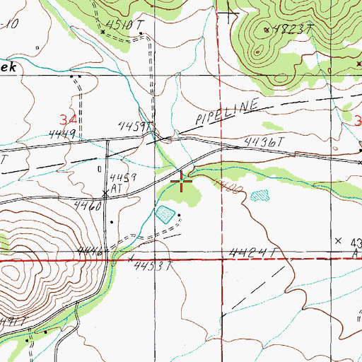 Topographic Map of Sweeney Creek, MT