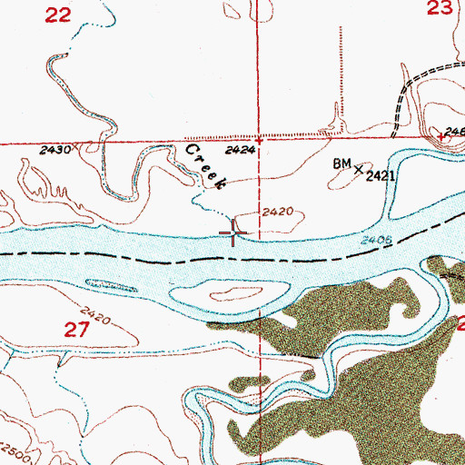 Topographic Map of Chip Creek, MT