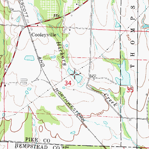 Topographic Map of Teeter Lake, AR