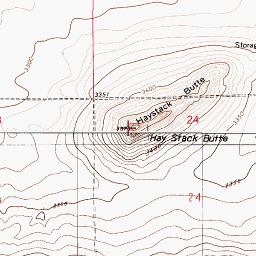 Topographic Map of Hay Stack Coulee, MT