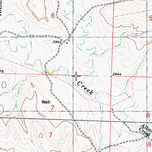 Topographic Map of Injun Creek, MT