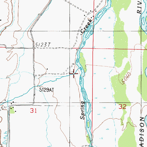 Topographic Map of Moran Creek, MT