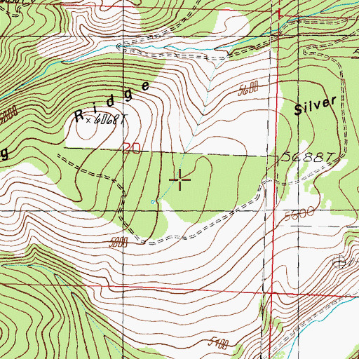 Topographic Map of Silver King Ridge, MT