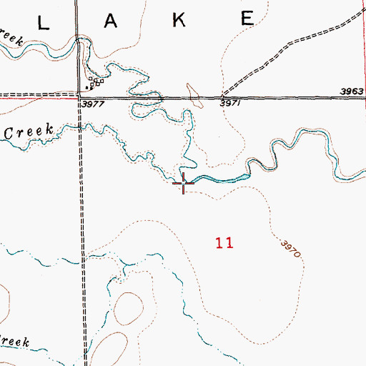 Topographic Map of Sixshooter Creek, MT
