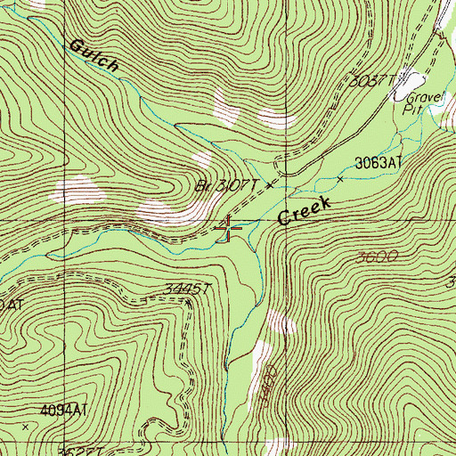 Topographic Map of South Branch Big Beaver Creek, MT