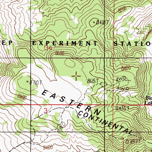 Topographic Map of United States Sheep Experiment Station, MT