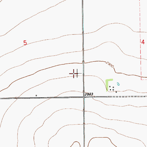 Topographic Map of Lonesome Prairie, MT