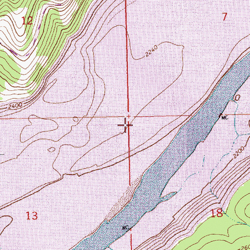 Topographic Map of Lake Koocanusa, MT