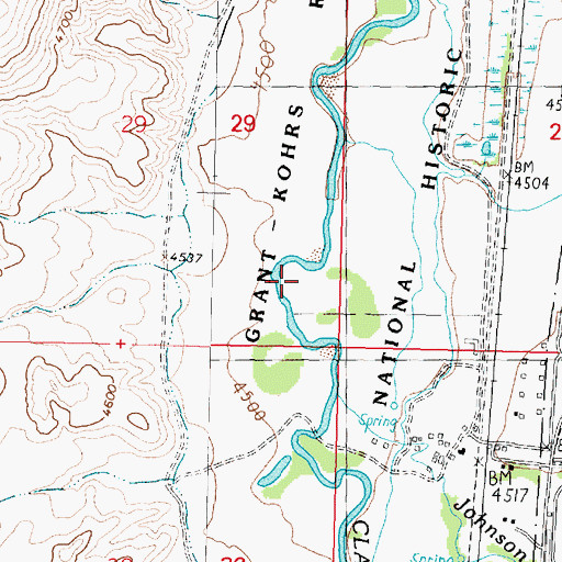 Topographic Map of Grant-Kohrs Ranch National Historic Site, MT