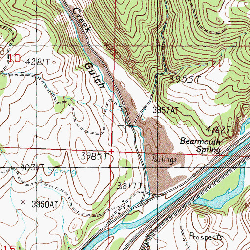 Topographic Map of Bear Gulch, MT