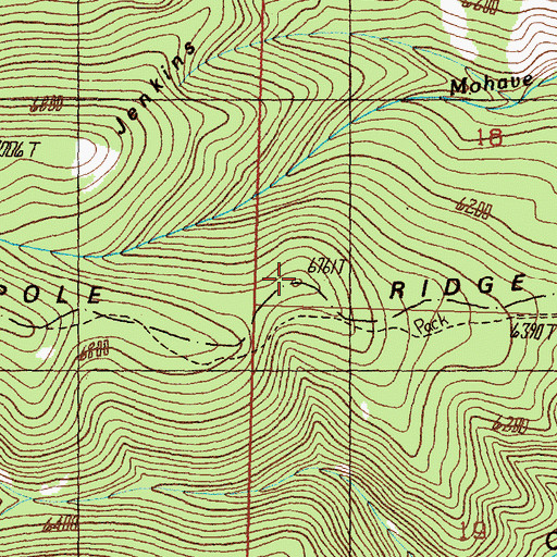 Topographic Map of Pole Ridge, MT