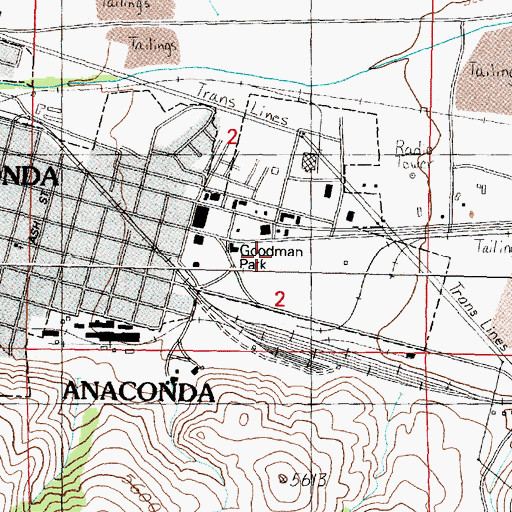 Topographic Map of Goodman Park, MT