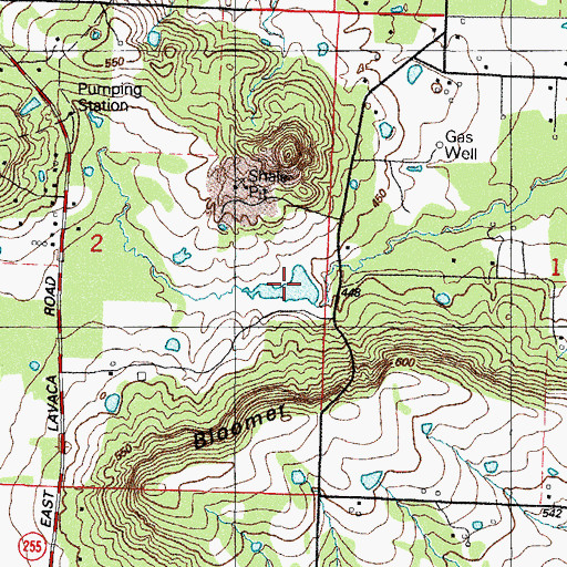 Topographic Map of Crouch Lake, AR