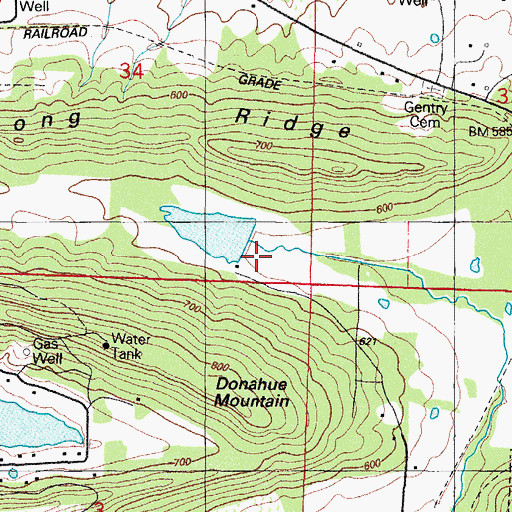Topographic Map of Williamson Lake Dam, AR