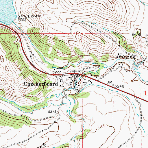 Topographic Map of Checkerboard, MT