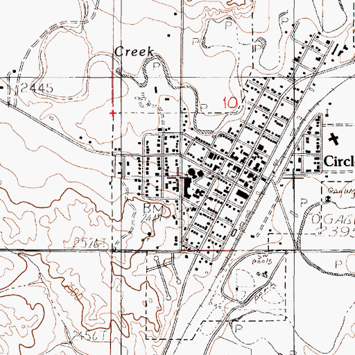 Topographic Map of Circle, MT