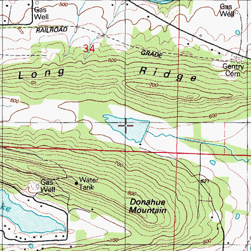 Topographic Map of Williamson Lake, AR