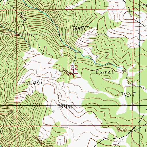 Topographic Map of Cowboys Heaven, MT