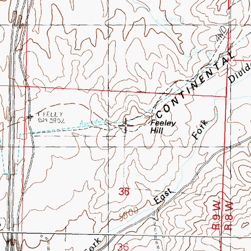 Topographic Map of Feeley Hill, MT