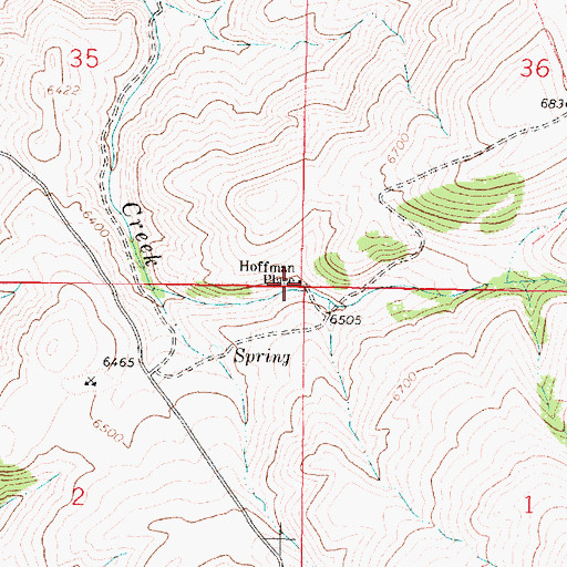 Topographic Map of Hoffman Place, MT