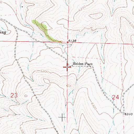 Topographic Map of Holden Place, MT