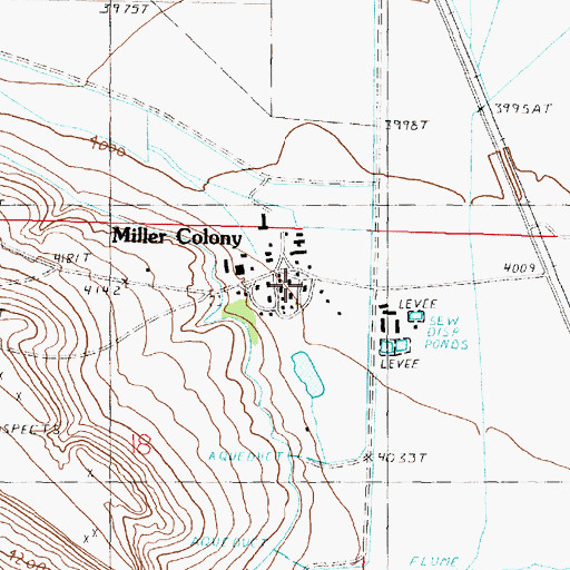 Topographic Map of Miller Colony, MT