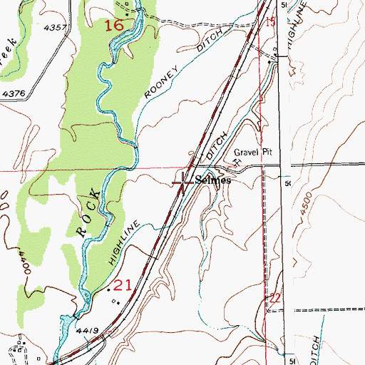 Topographic Map of Selmes, MT