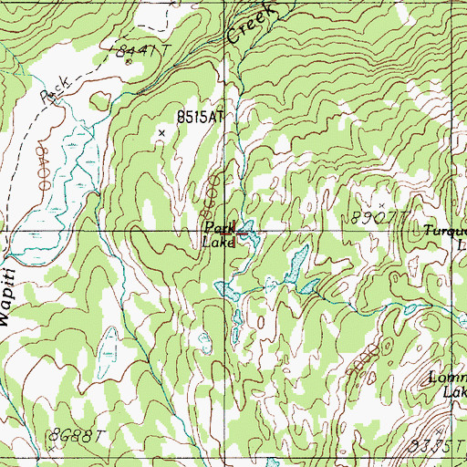 Topographic Map of Park Lake, MT