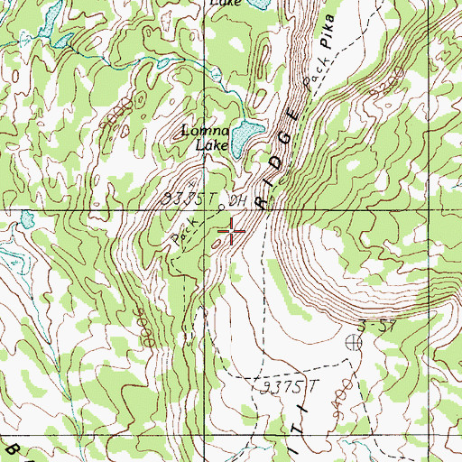 Topographic Map of Wapiti Ridge, MT