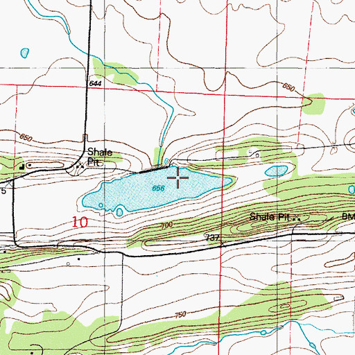 Topographic Map of Johnny Cake Lake Number One Dam, AR