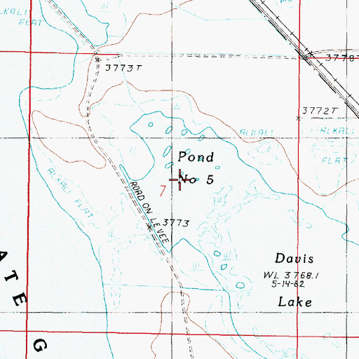 Topographic Map of Pond Number Five, MT