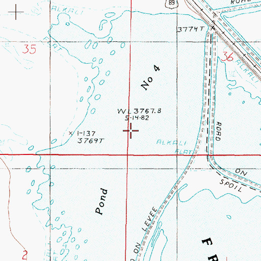 Topographic Map of Pond Number Four, MT