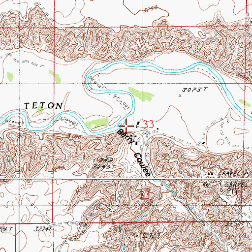 Topographic Map of Berry Coulee, MT