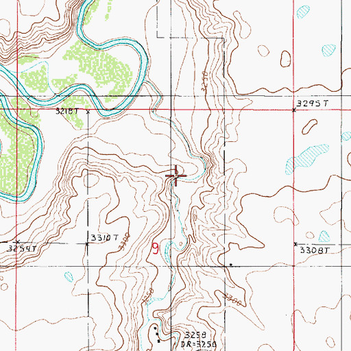 Topographic Map of Kinnerely Coulee, MT