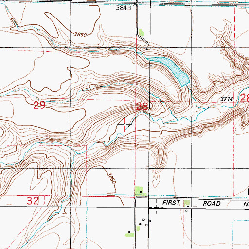 Topographic Map of Cascade Coulee, MT