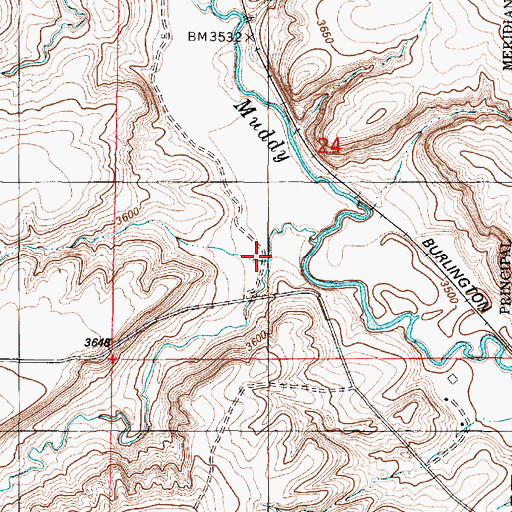 Topographic Map of Tank Coulee, MT
