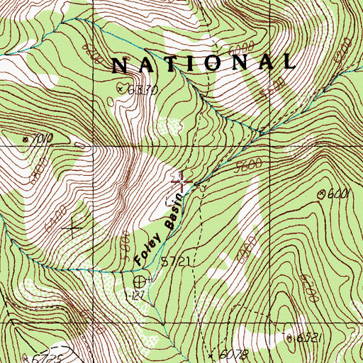 Topographic Map of Foley Basin, MT