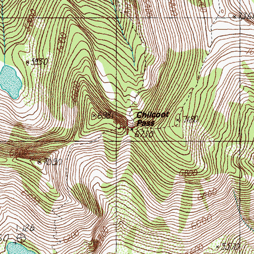 Topographic Map of Chilcoot Pass, MT