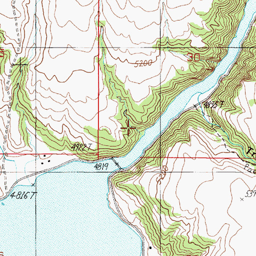 Topographic Map of Bear Trap Canyon, MT