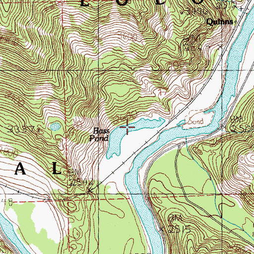 Topographic Map of Bass Pond, MT