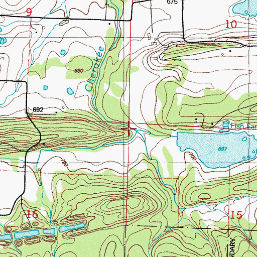 Topographic Map of Lake Number Two, AR